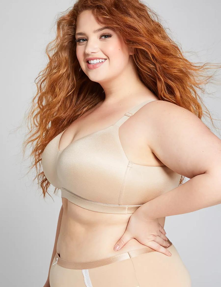 Lane Bryant Lightly Lined Lounge Women Bralettes Beige | ETH735SO