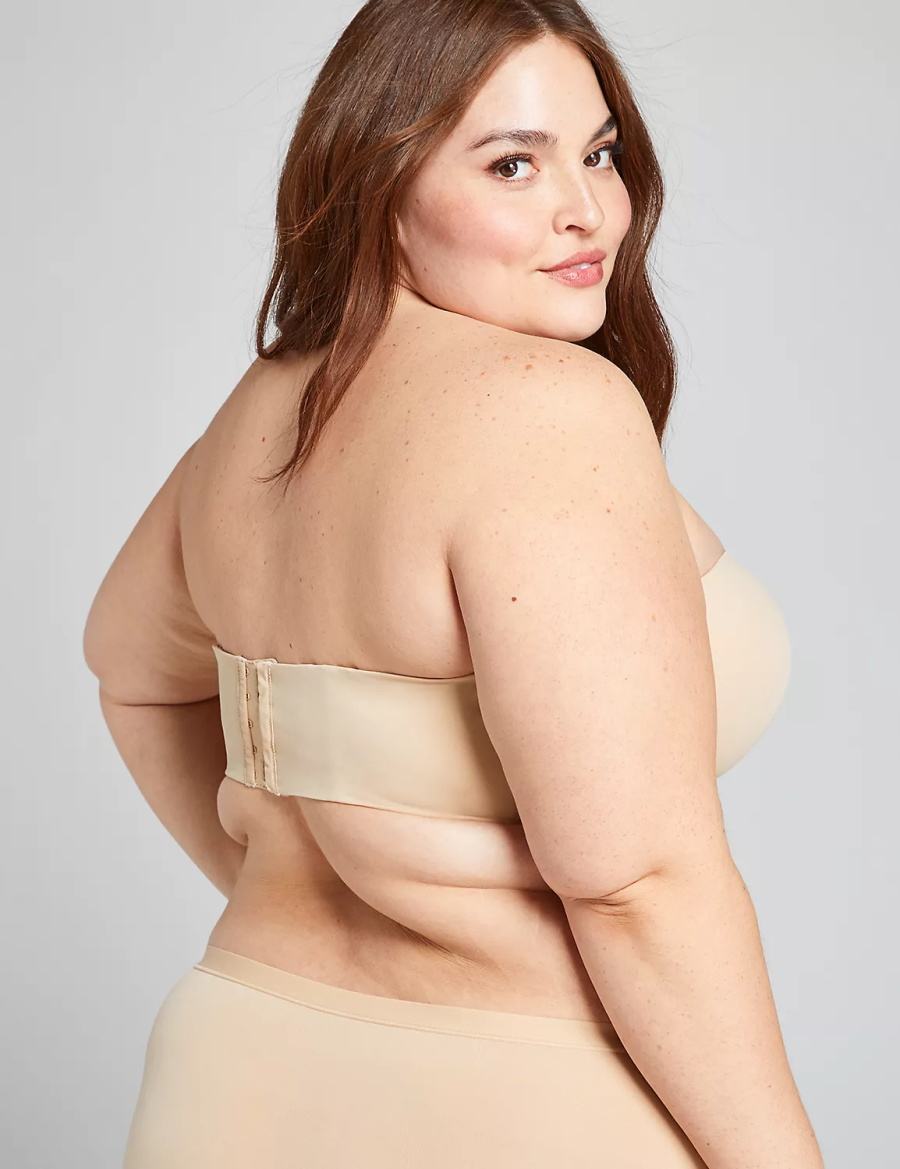 Lane Bryant Lightly Lined Multi-Way Women Strapless Bra Beige | YTP8582GP