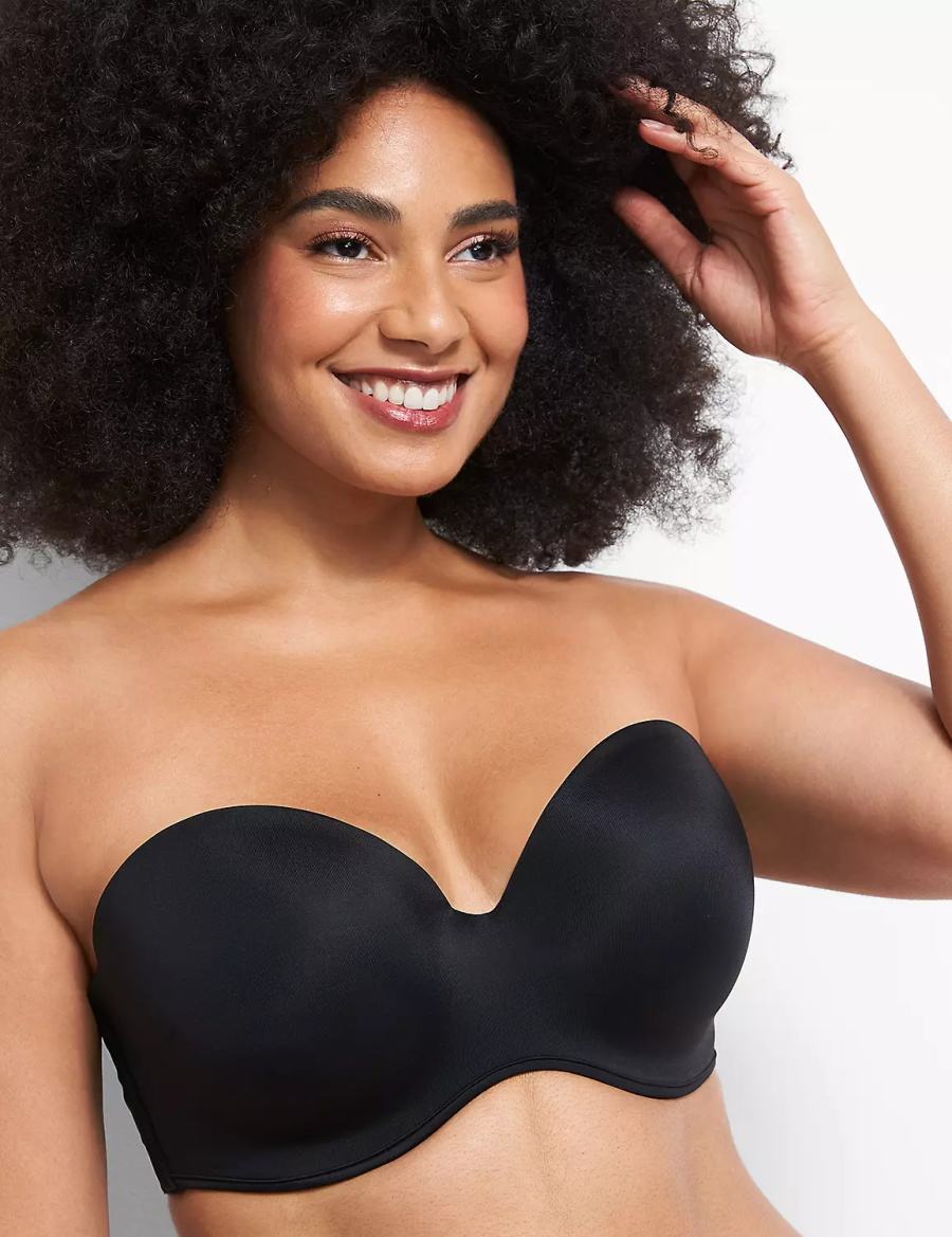 Lane Bryant Multi-Way Boost Women Strapless Bra Black | ZDG7581AP