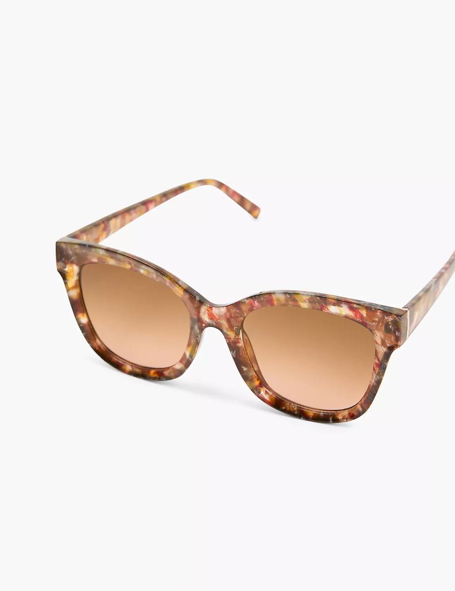 Lane Bryant Neutral Tortoiseshell Print Cateye Women Sunglasses Brown | TQF4121SU