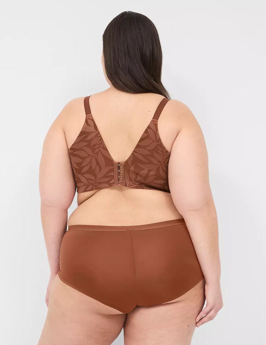 Lane Bryant No-Show Boyshort Women Briefs Brown | HIE6772QE