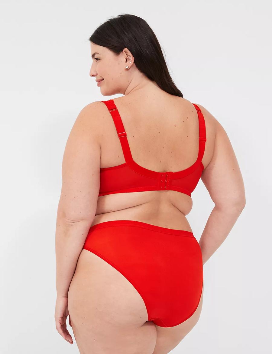 Lane Bryant No-Show French Cut Women Briefs Red | GIW1560DT