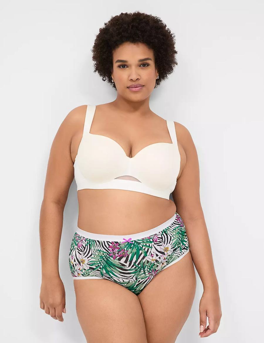 Lane Bryant No-Show Full Women Briefs White | TFL3397SE