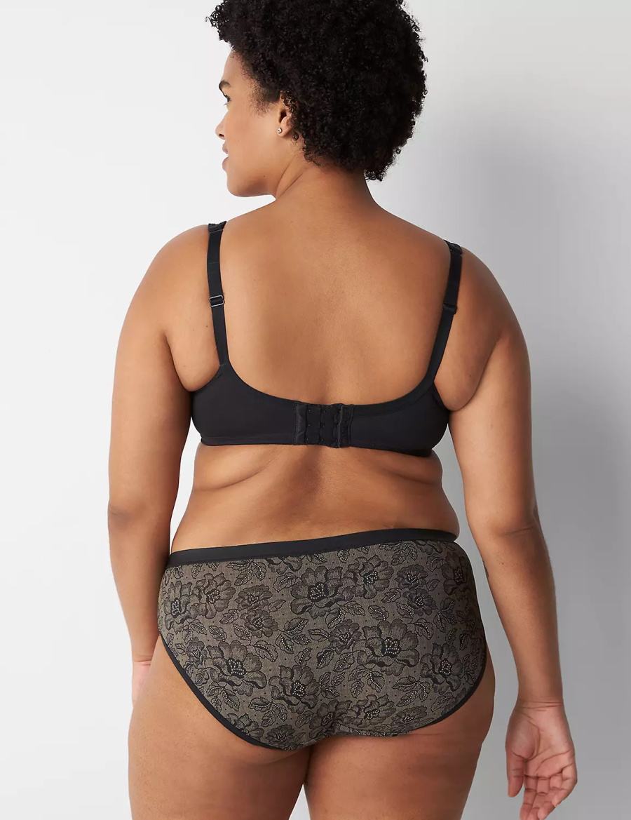 Lane Bryant No-Show Women Hipster Panty Black | ACS382YW