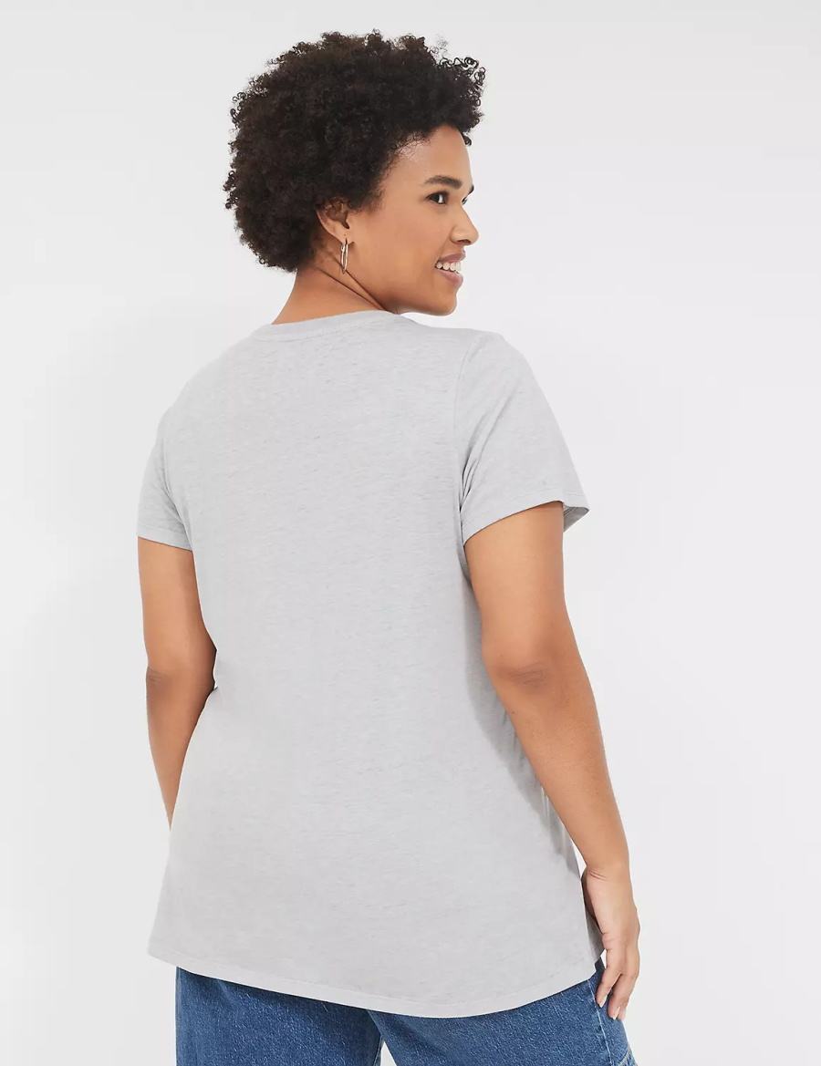 Lane Bryant Nurse Graphic Tee Women T Shirts Grey | UTU1648ZM