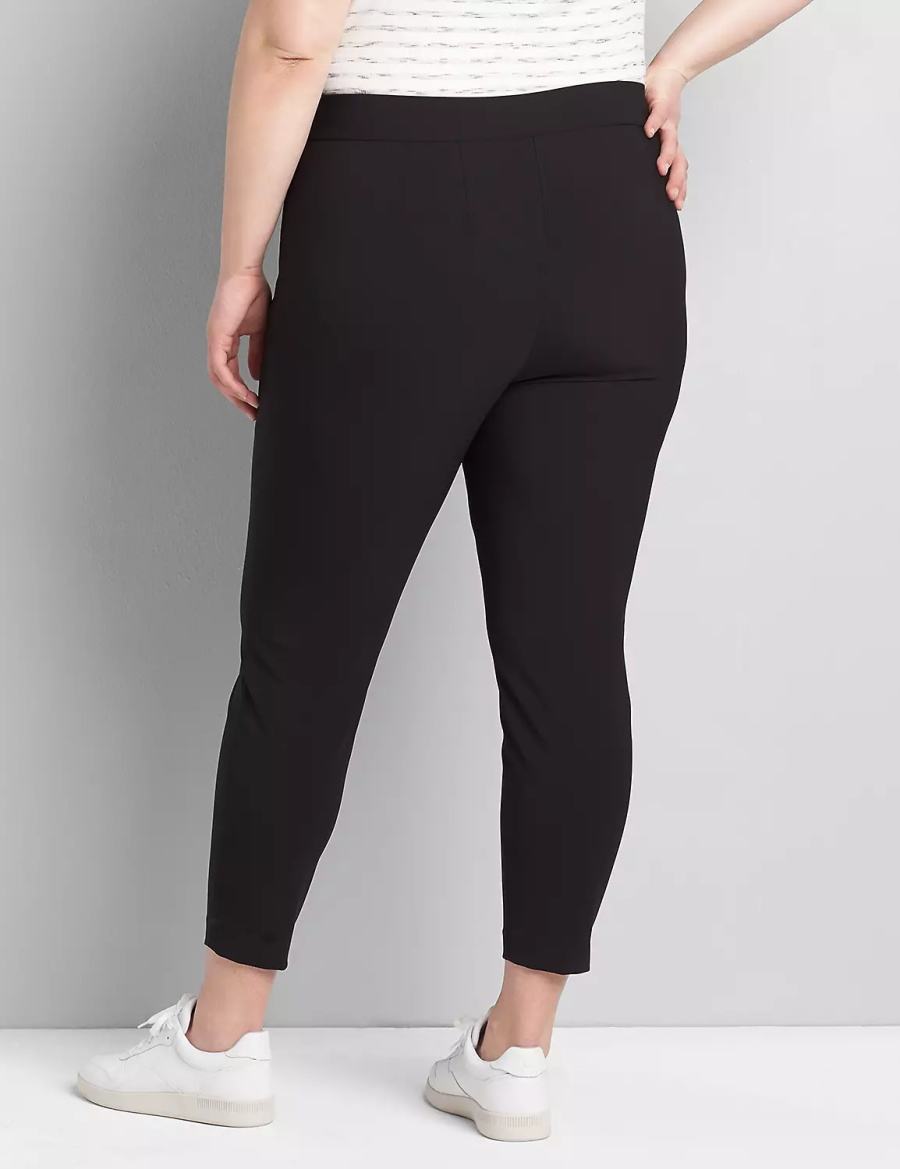 Lane Bryant On-The-Go Slim Ankle Women Pants Black | KBS374WB