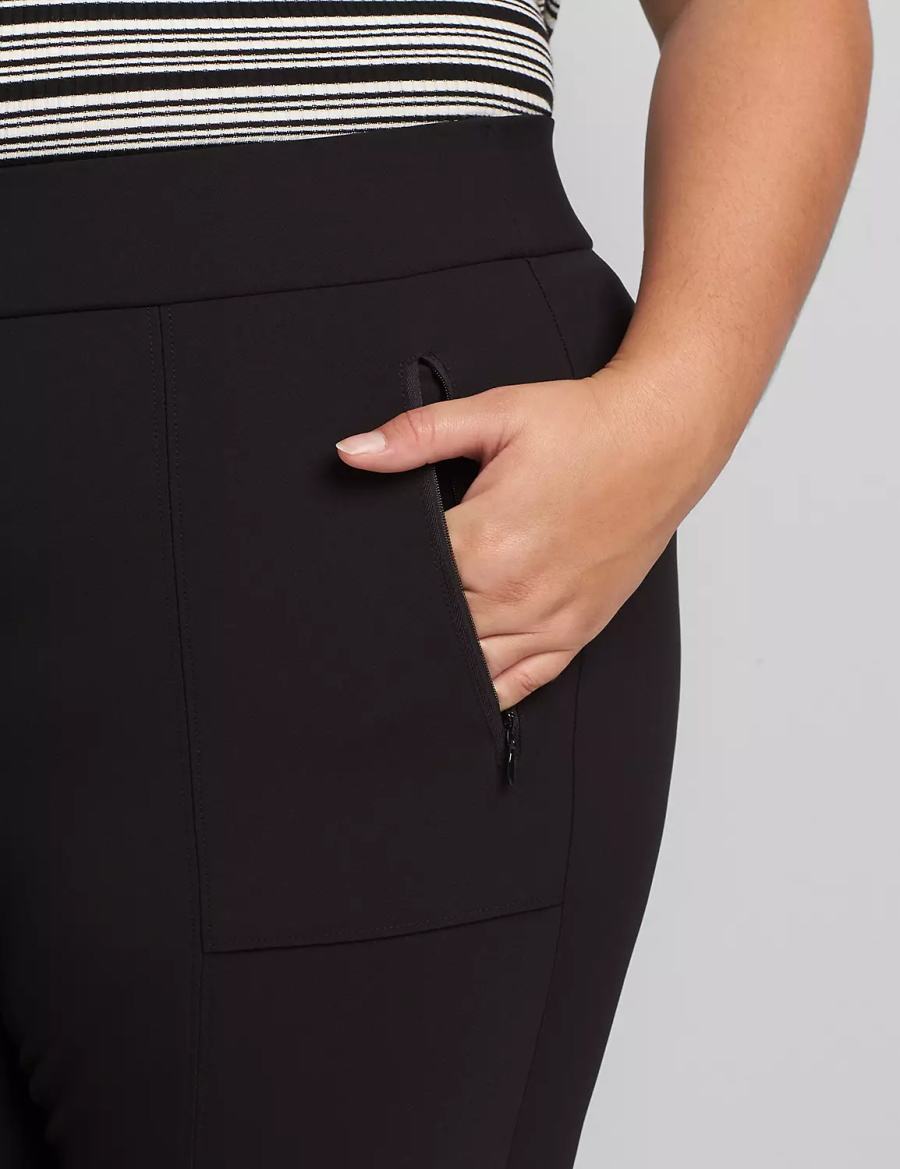 Lane Bryant On-The-Go Slim Ankle Women Pants Black | KBS374WB