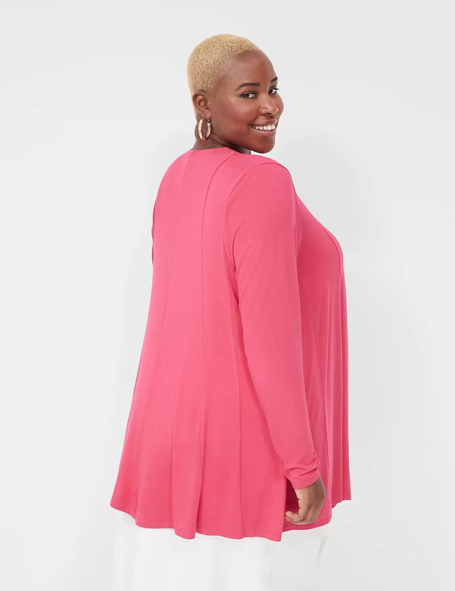 Lane Bryant Open-Front Fit & Flare Overpiece Women Robe Pink | LQU1841XP