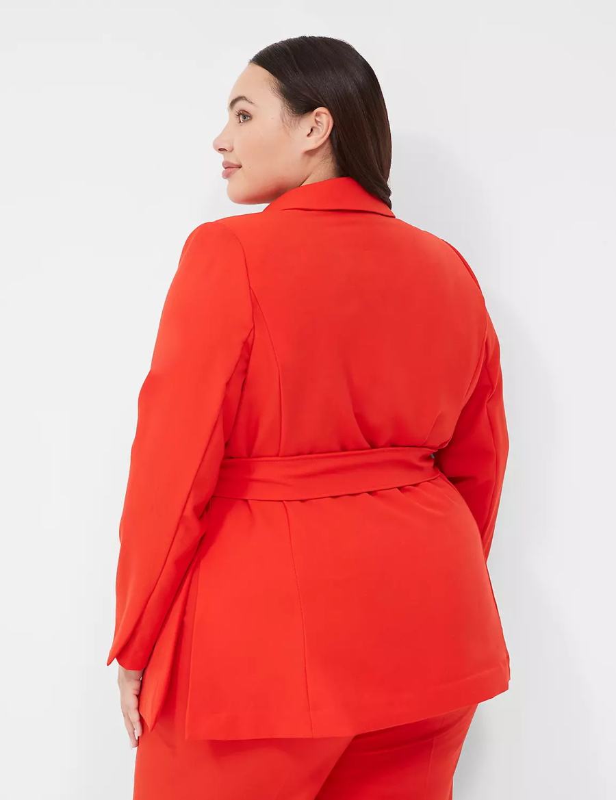 Lane Bryant Perfect Drapeed Women Blazers Red | KCV6554MI