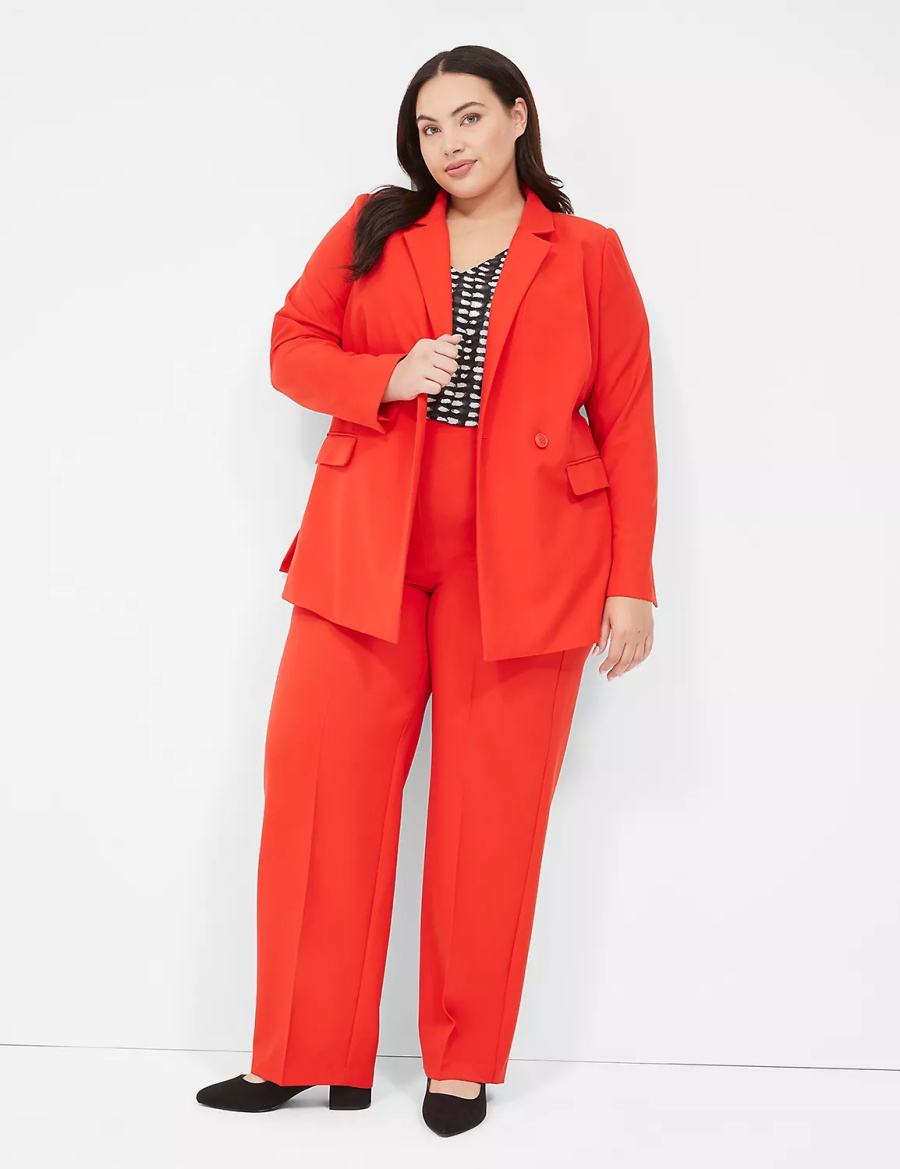 Lane Bryant Perfect Drapeed Women Blazers Red | KCV6554MI