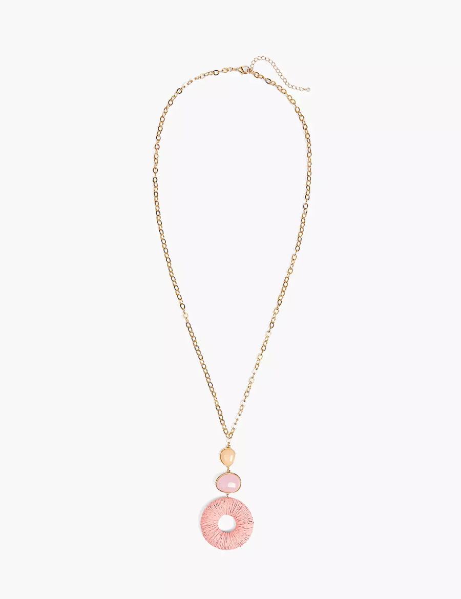 Lane Bryant Pink Women Pendant Necklace Gold | VZY4363IB