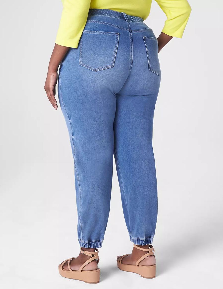 Lane Bryant Pull-On Boyfriend Jogger Women Jeans Blue | SQY9087DD