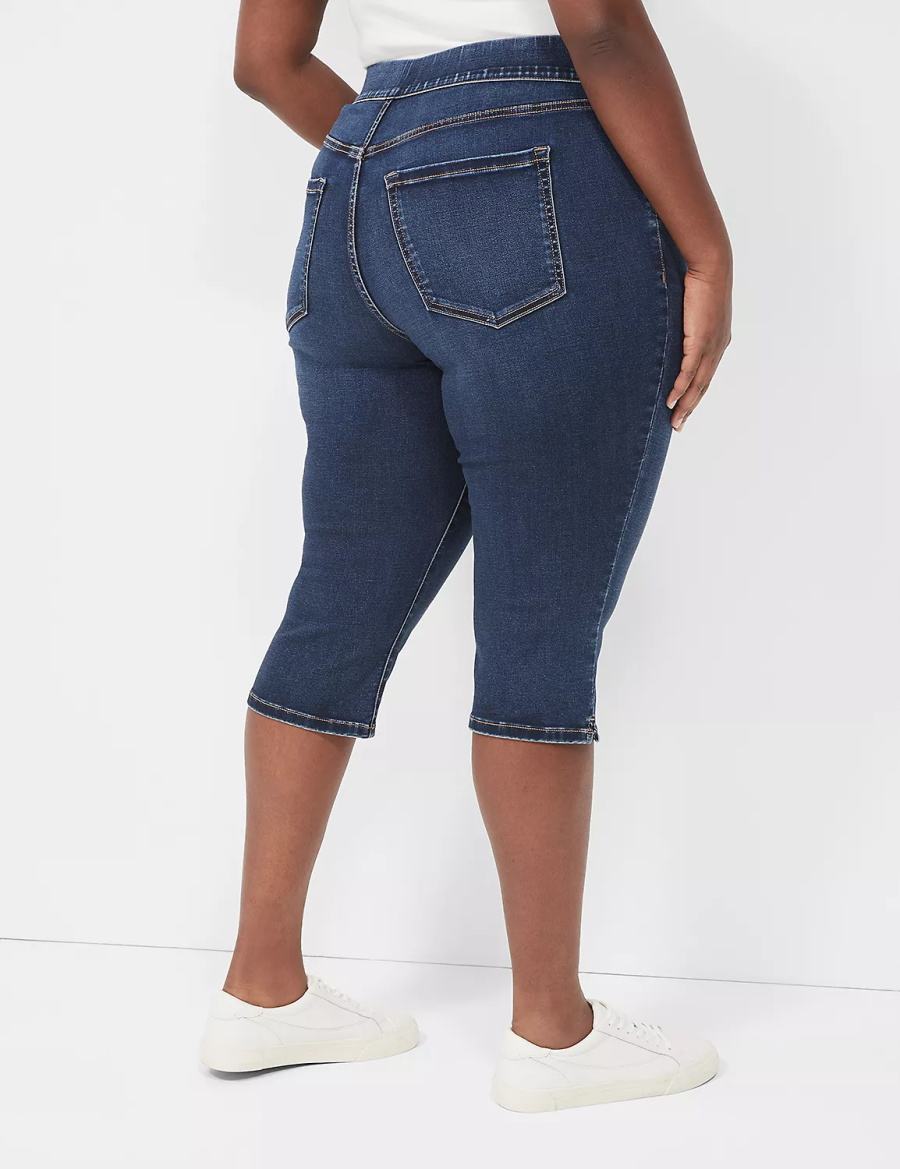 Lane Bryant Pull-On Fit High-Rise Pedal Women Jeggings Blue | YUX6345BE