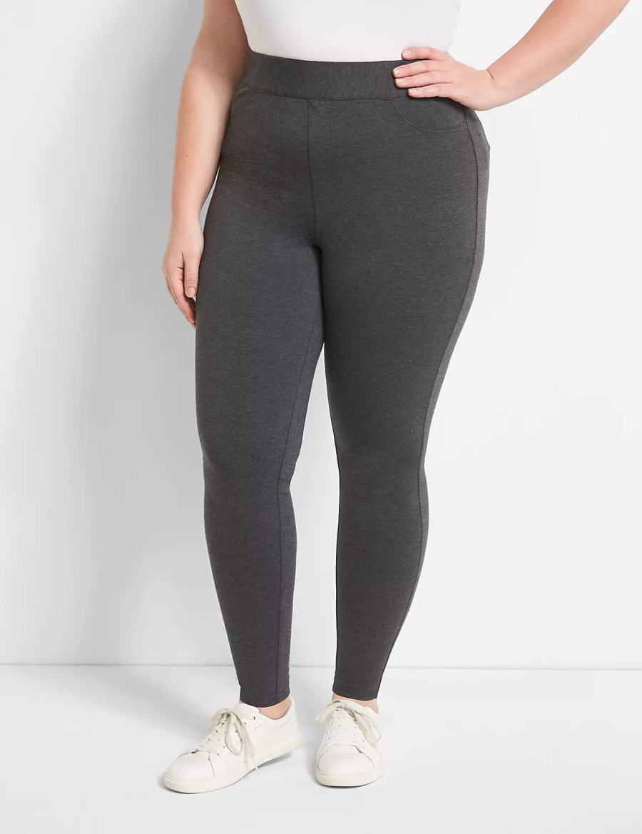 Lane Bryant Pull-On High-Rise Women Leggings Dark Grey | QTD5895DU