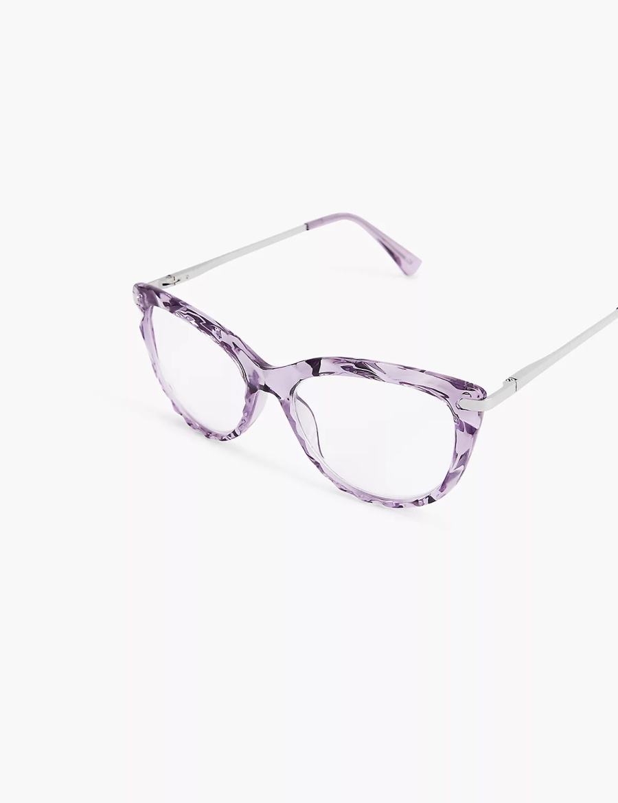 Lane Bryant Purple Textured Cateye Reading Women Glasses Purple | FWK5455CS