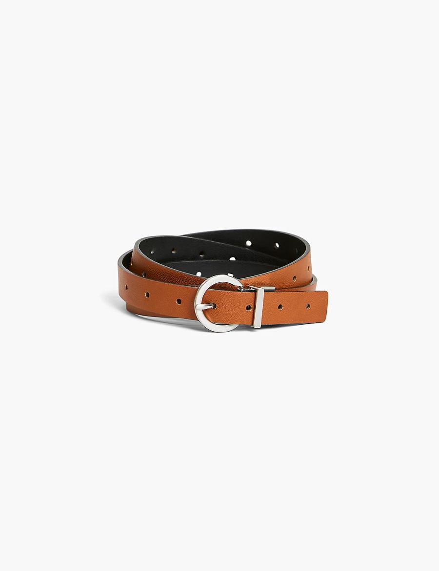 Lane Bryant Reversible Women Belts Black Brown | KSO9258BY