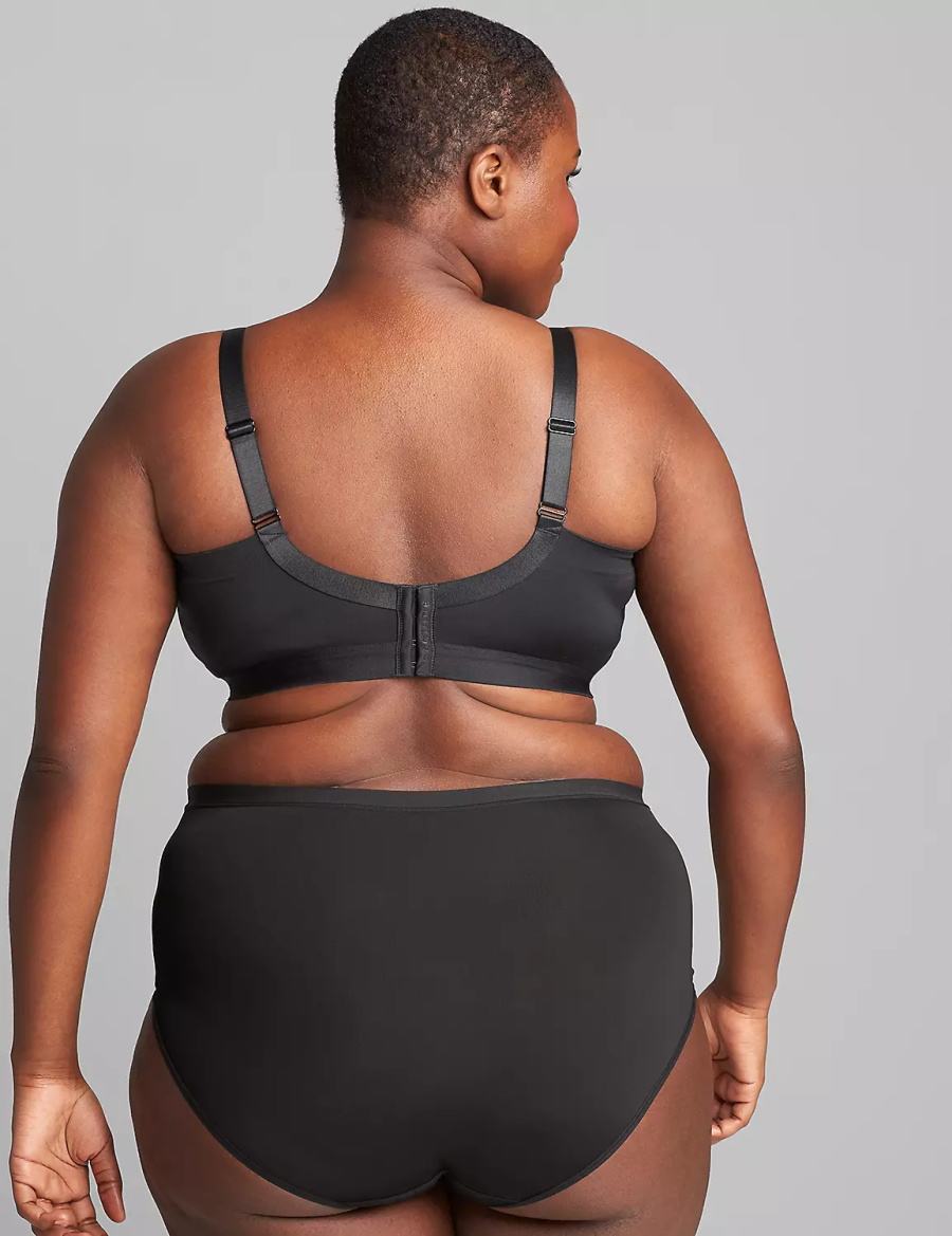 Lane Bryant Seamless Lightly Lined Nursing Women Bralettes Black | WBI3675EL