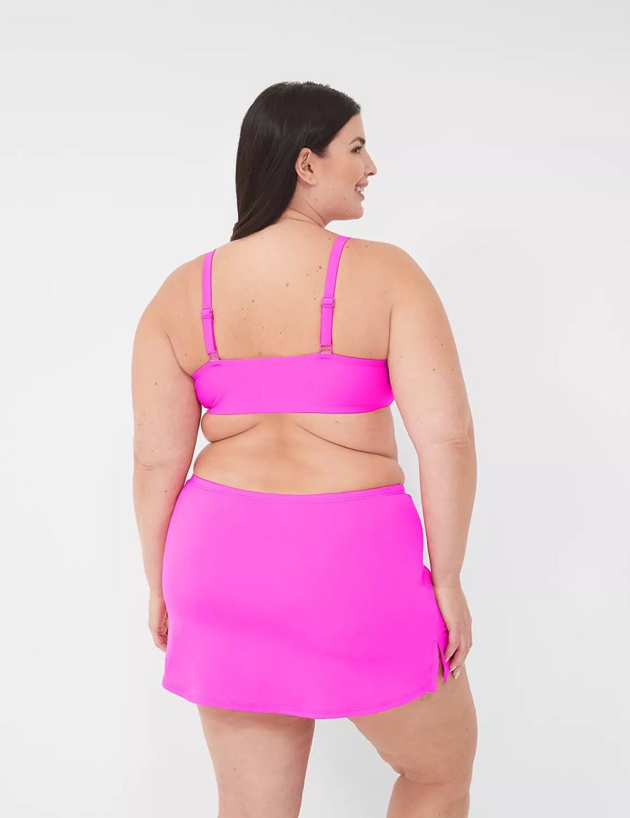 Lane Bryant Side Slit Swim Women Skirts Pink | SAV5665MS