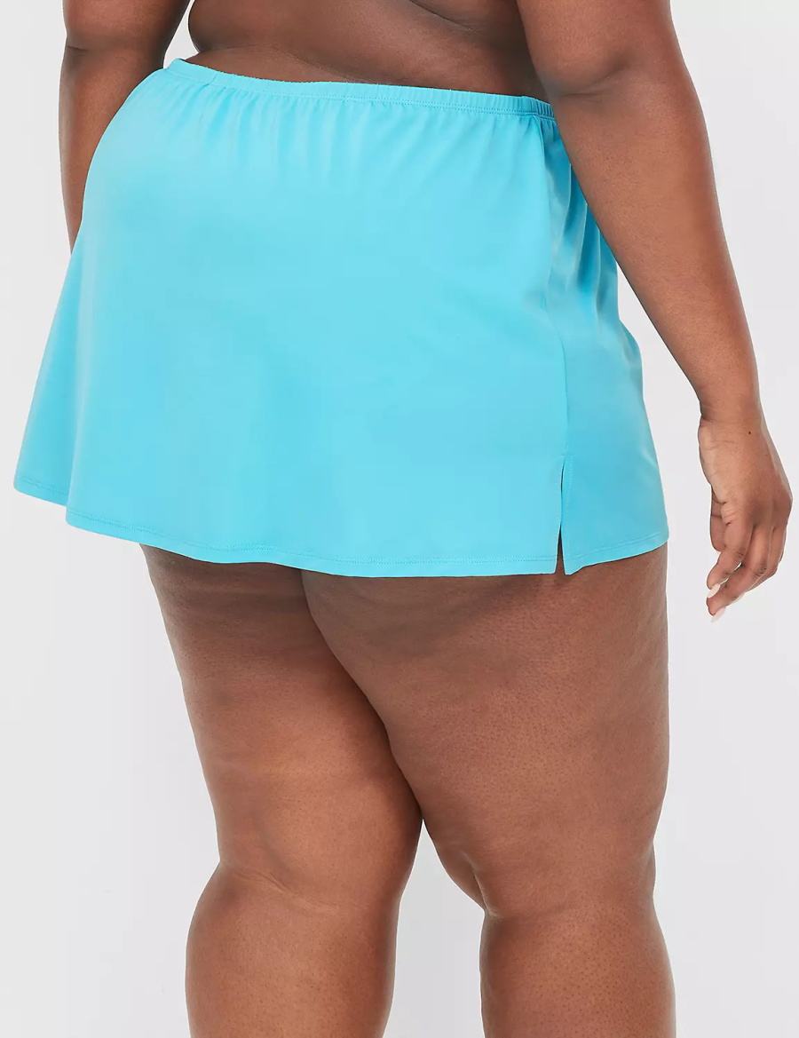 Lane Bryant Side Slit Swim Women Skirts Blue | GMN6379HN