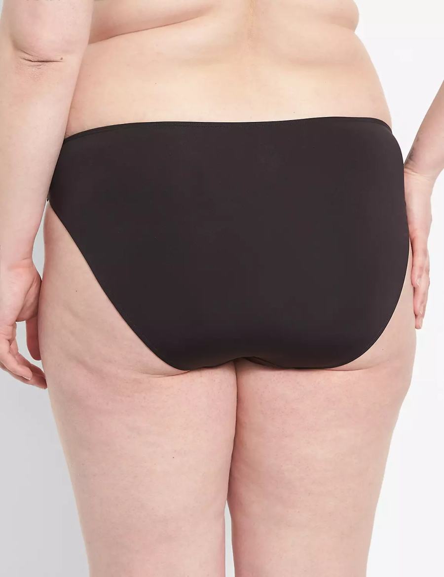 Lane Bryant Slick Chicks Adaptive High-Cut Women Briefs Black | FRL9472JJ