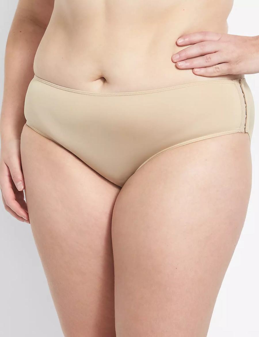 Lane Bryant Slick Chicks Adaptive Women Hipster Panty Beige | OHW6554HN