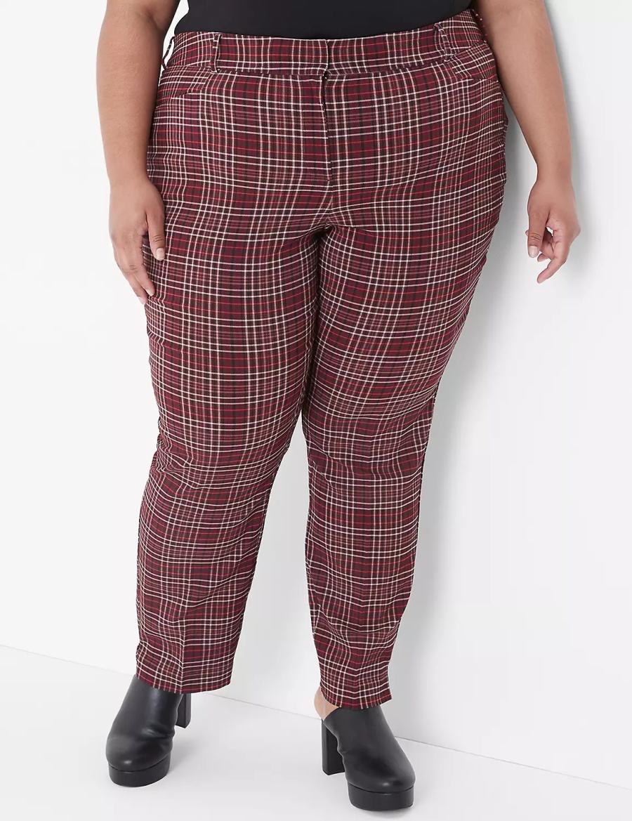 Lane Bryant Slim Ankle 4-Season Women Pants Red | UBA4187XO