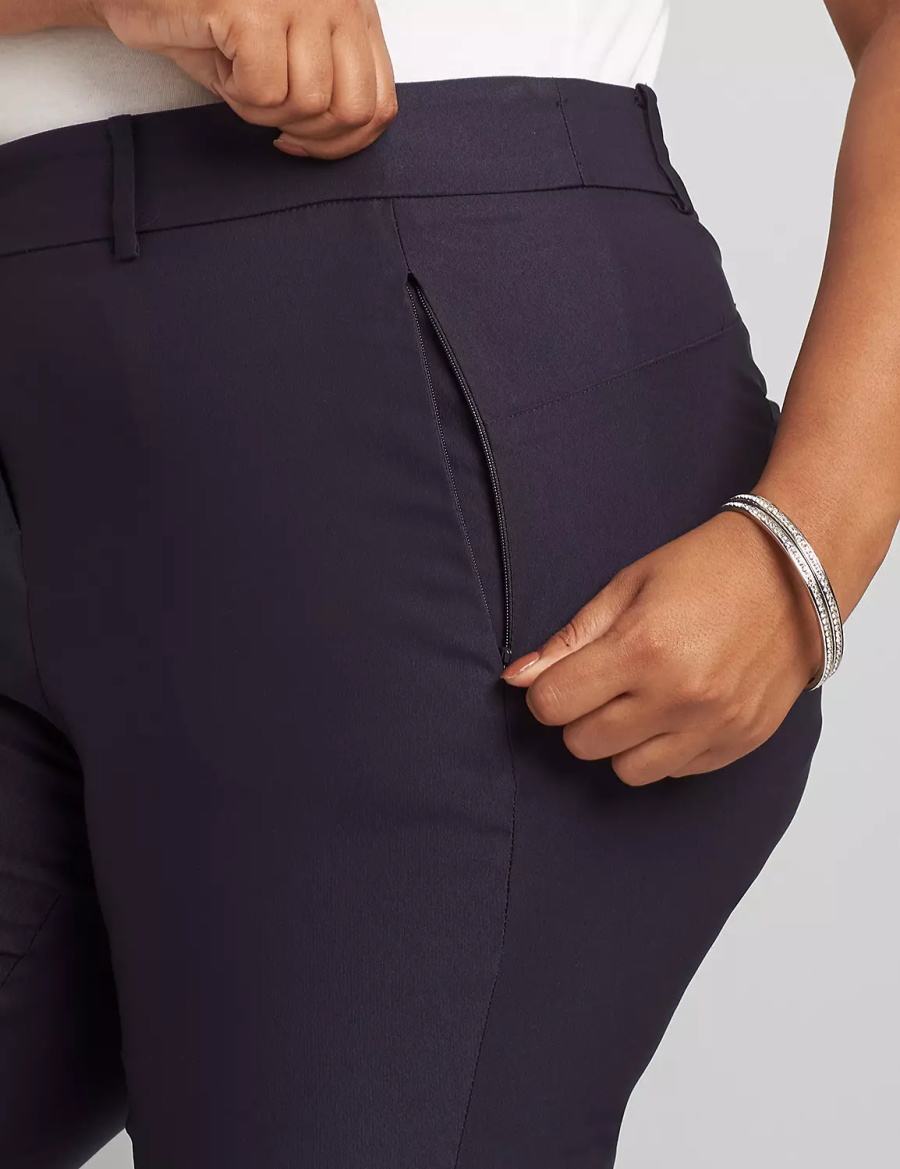 Lane Bryant Slim Ankle 4-Season Women Pants Blue | BHQ1995UA