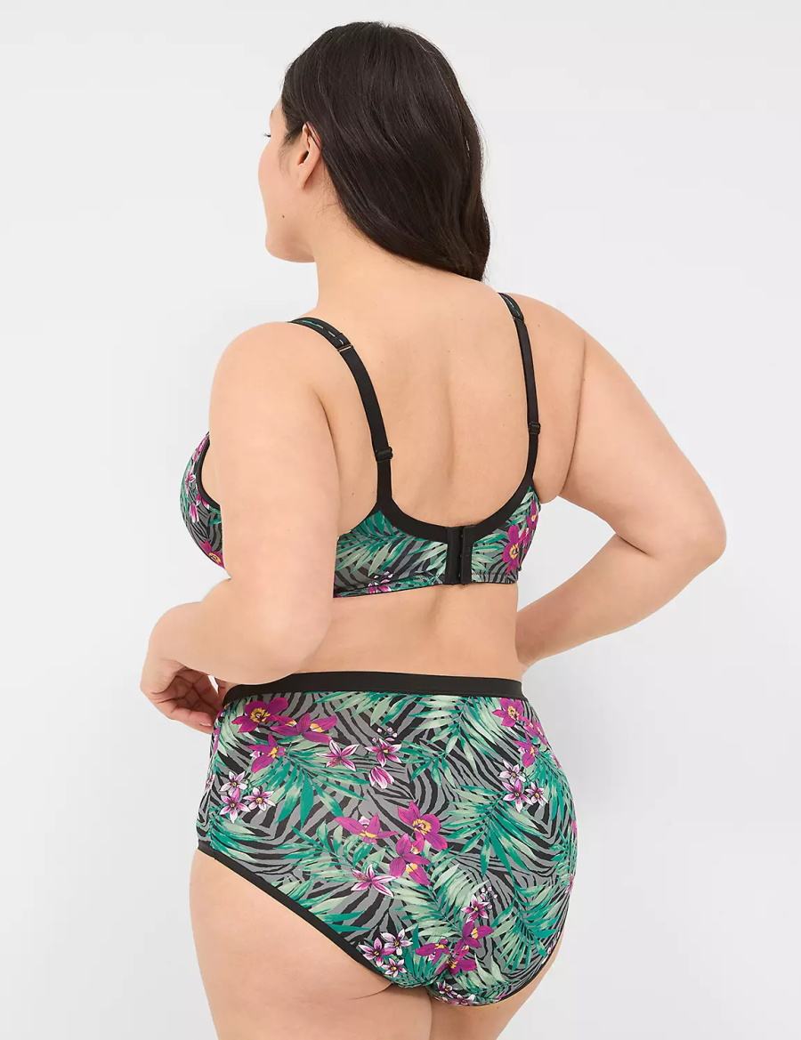 Lane Bryant Smooth Lightly Lined Women Balconette Bra Green Multicolor | KTI371BI