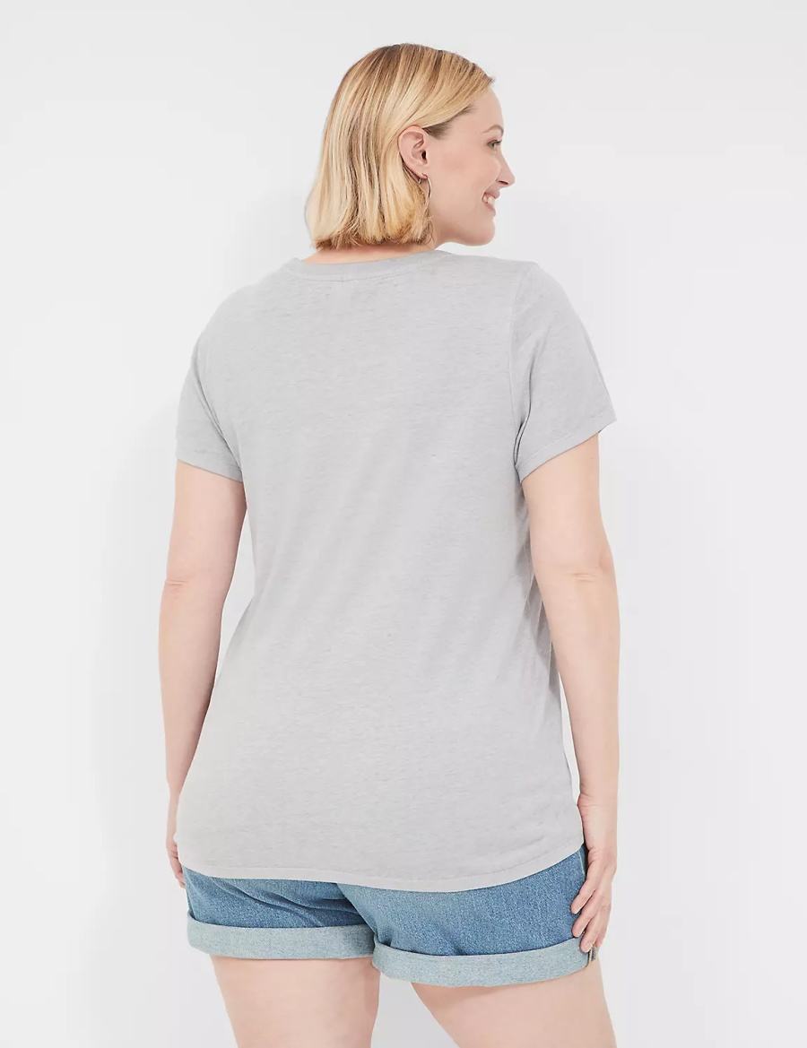 Lane Bryant Sol Sun Graphic Tee Women T Shirts Grey | NVB684DE