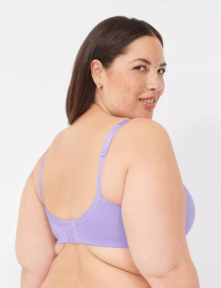 Lane Bryant Spacer Lightly Lined Women Balconette Bra Purple | XRW496JB