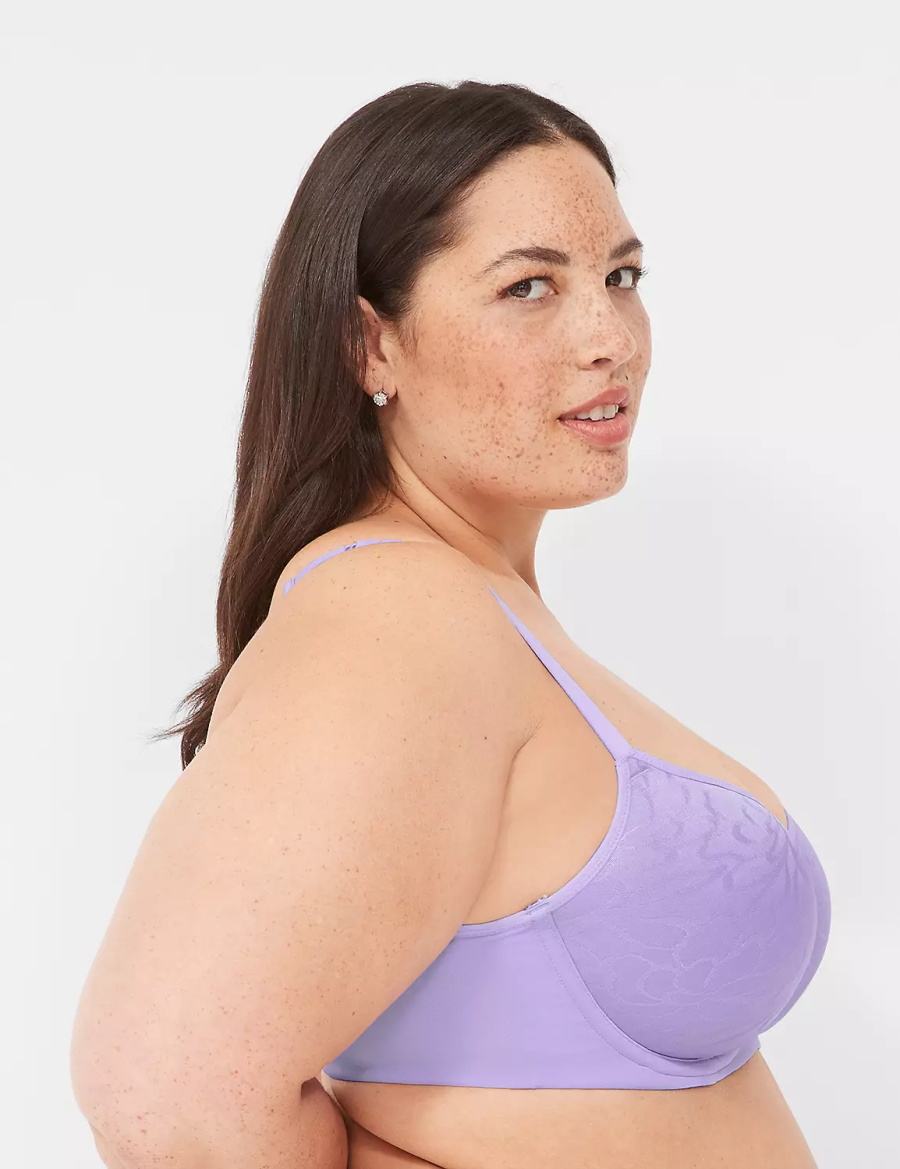 Lane Bryant Spacer Lightly Lined Women Balconette Bra Purple | XRW496JB