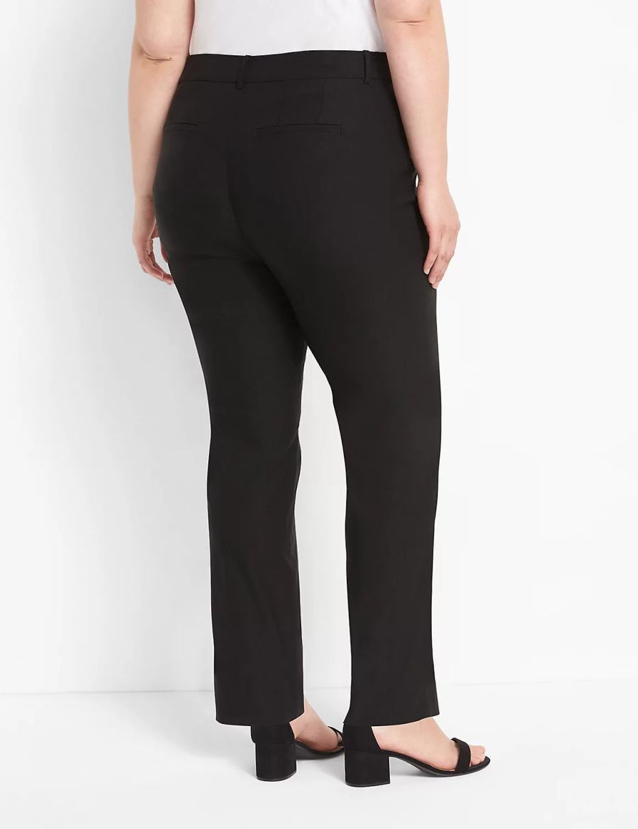 Lane Bryant Straight Leg 4-Season Women Pants Black | EZZ8090DK