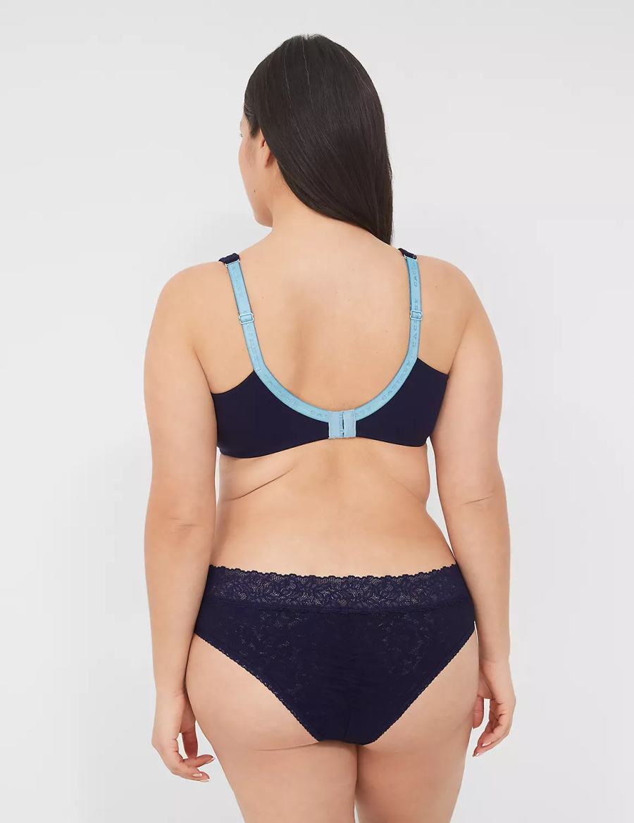 Lane Bryant Stretch Lace Women Cheeky Panty Blue | CCI9322GF