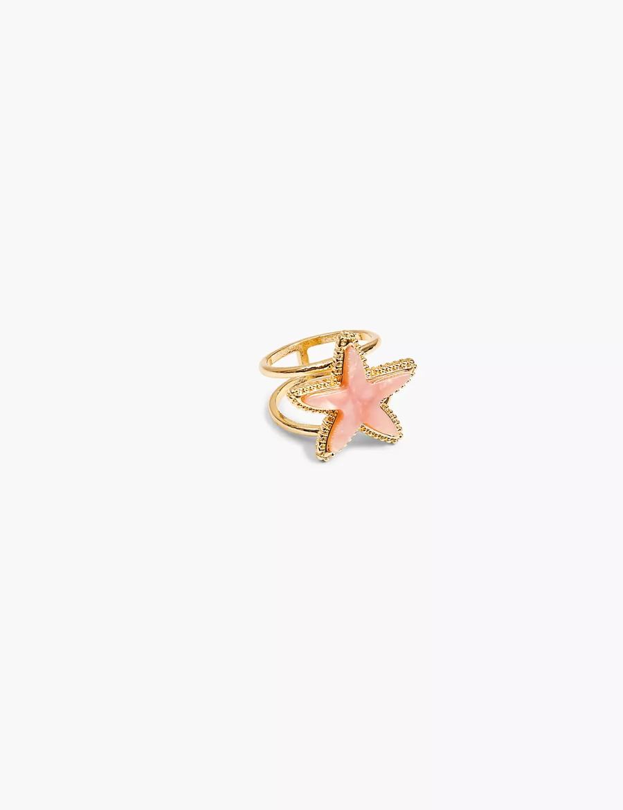 Lane Bryant Summer Whimsy Starfish Statement Women Rings Gold | QII1216PG