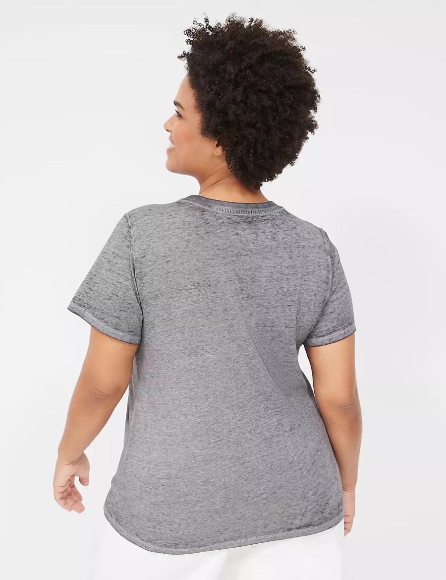 Lane Bryant Sunshine Chaser Graphic Tee Women T Shirts Grey | BCR920FS