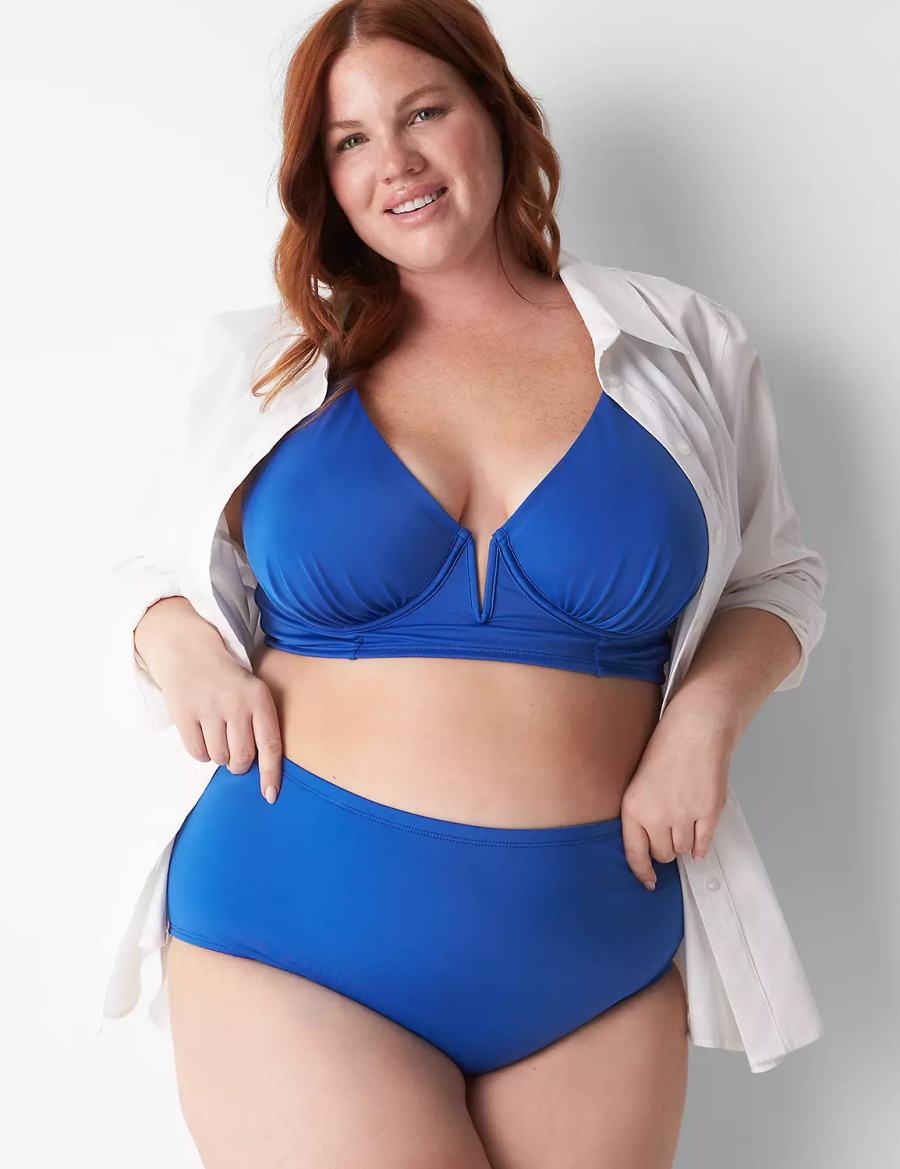 Lane Bryant Swim Women Briefs Blue | GLX6184MR