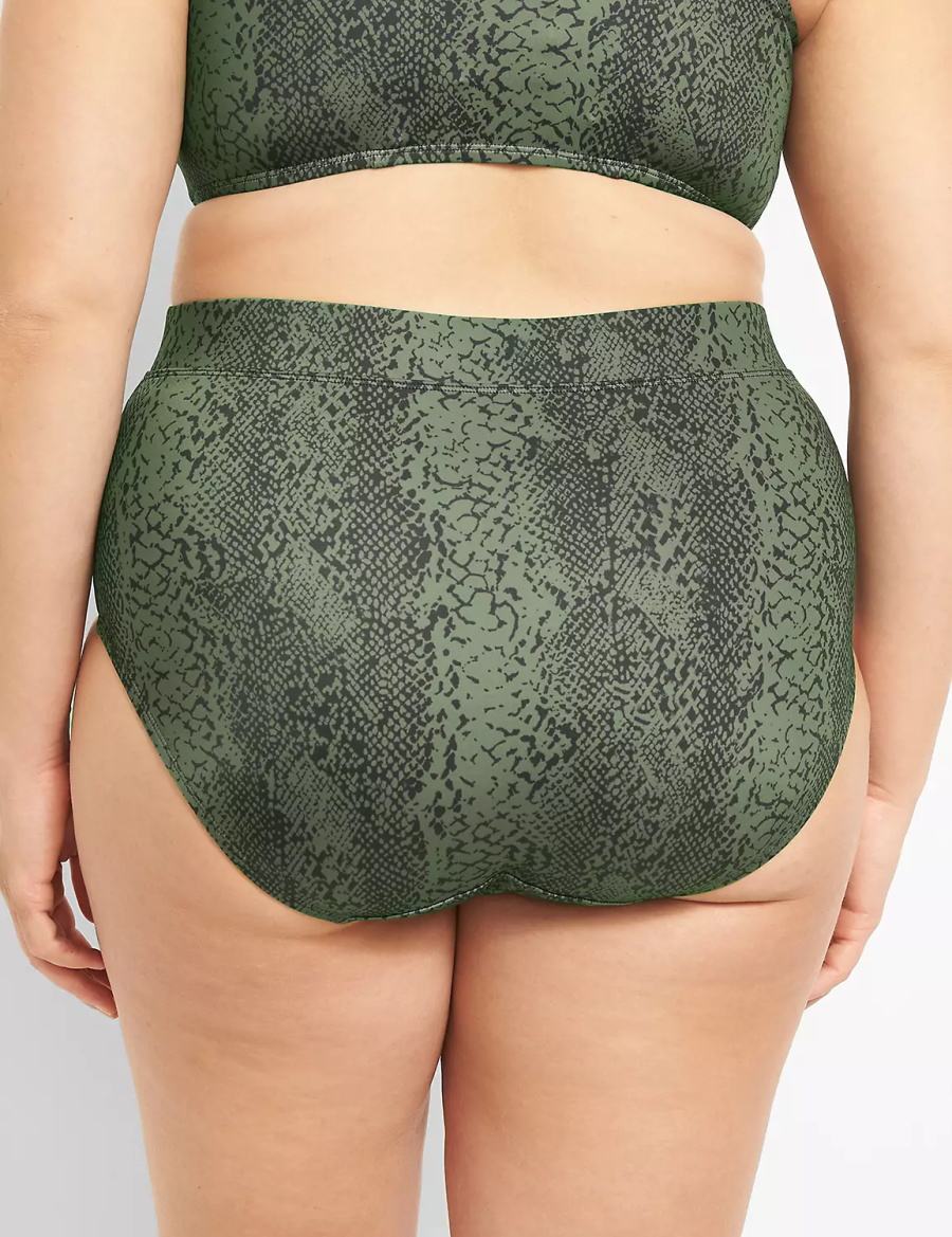 Lane Bryant Swim Women Briefs Dark Green | XDN564JA