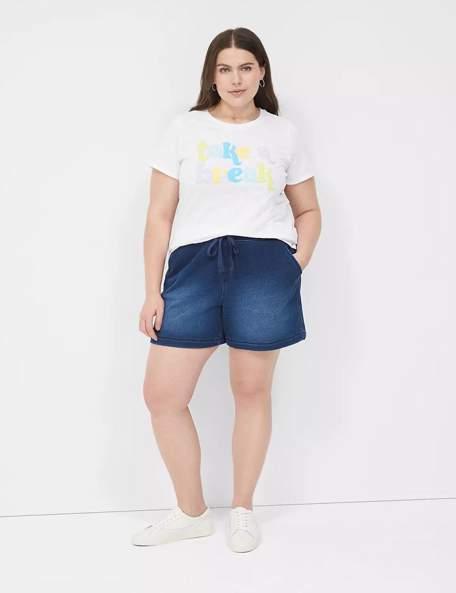 Lane Bryant Take a Break Graphic Tee Women T Shirts White | ERW1164LD