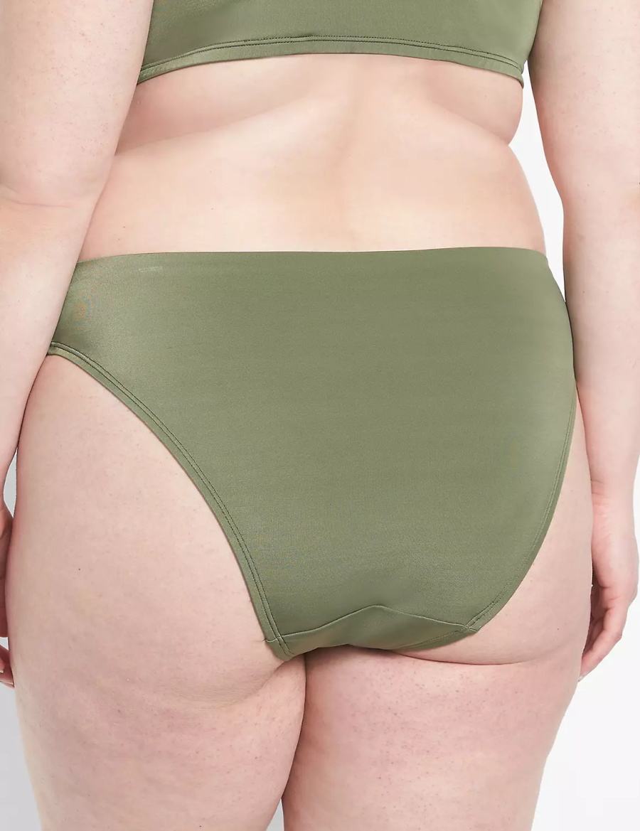 Lane Bryant Tanga Swim Women Briefs Dark Green | NGA482NY