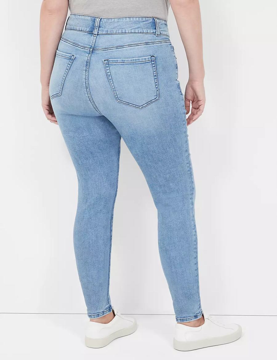 Lane Bryant Tighter Tummy High-Rise Skinny Women Jeans Light Blue | DAD7876FZ