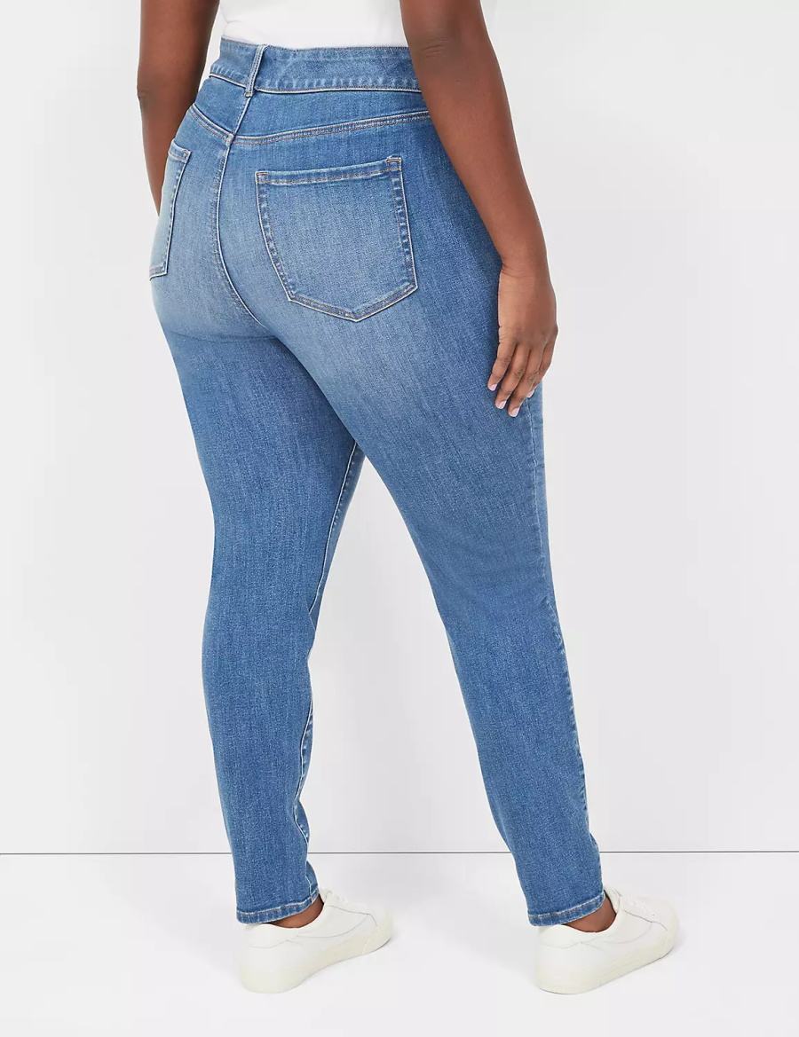 Lane Bryant Tighter Tummy High-Rise Skinny Women Jeans Blue | ARR1335LA