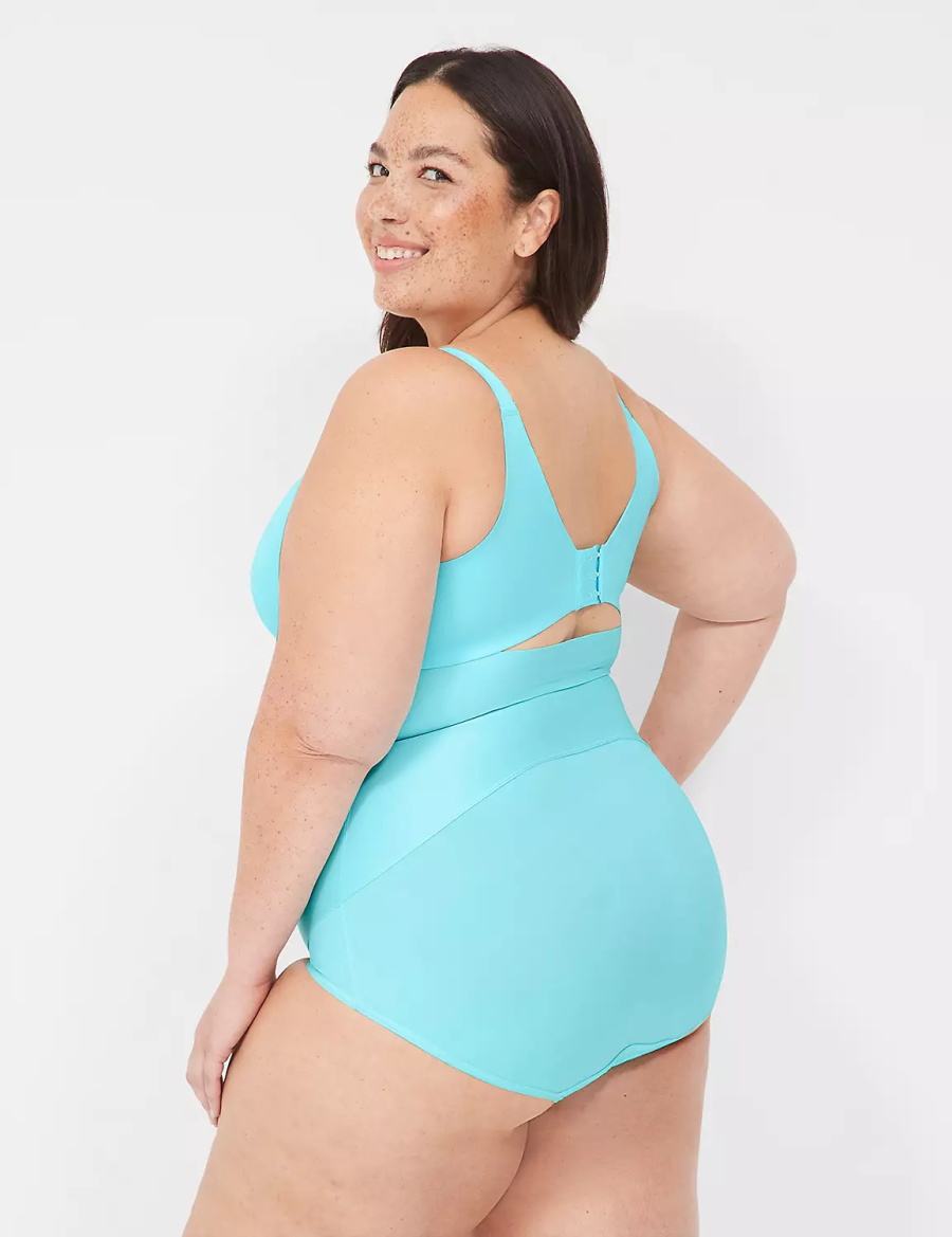 Lane Bryant Totally Smooth Lightly Lined Full Coverage Women Bralettes Turquoise | UWY6916MA