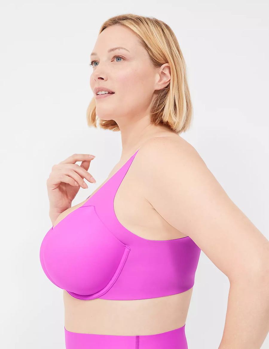 Lane Bryant Totally Smooth Lightly Lined Women Balconette Bra Light Purple | VGR349NR